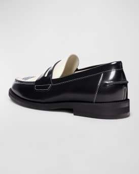Men's Wilde Racing Flag Leather Penny Loafers