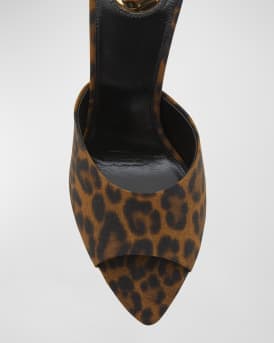 Goldie Leopard Stiletto Mule Sandals