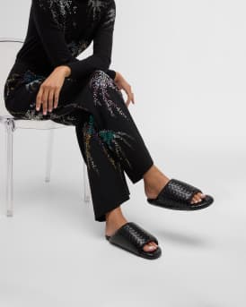 Bubble Vegan Woven Slide Sandals