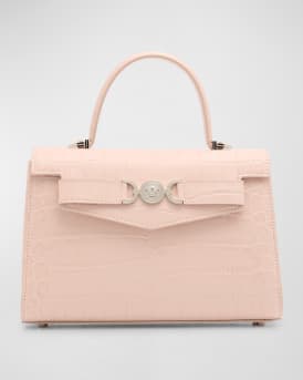 Medusa 95 Croc-Embossed Top-Handle Bag