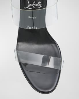 Just Nothing Clear Red Sole Slide Sandals
