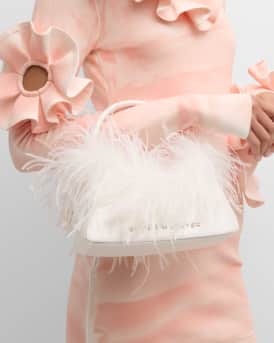 Dusty Mini Feather Hobo Bag