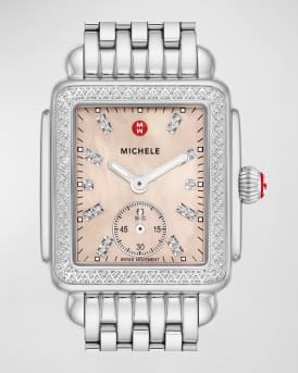 Deco Mid Diamond Watch, Apricot