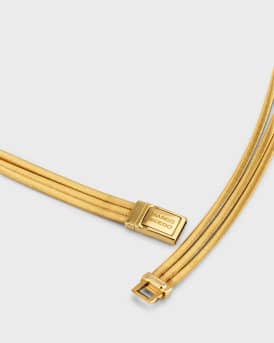 18K Yellow Gold Marrakech Three Strand Necklace with Diamonds
