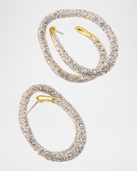 Solanales Crystal Spiral Post Earrings