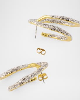 Solanales Crystal Spiral Post Earrings