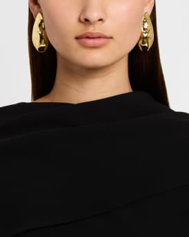 Molten Puffy Teardrop Post Earrings