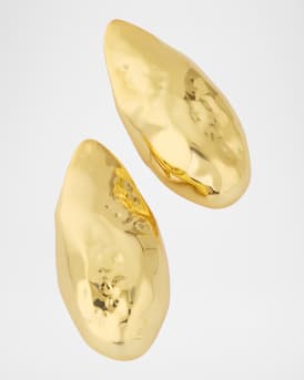 Molten Puffy Teardrop Post Earrings