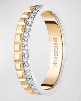 Yellow Gold and White Gold Quatre Diamond Ring, EU 59 / US 8.75