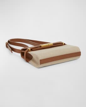 Manhattan Mini Crossbody Bag in Canvas and Leather 