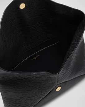 Large YSL Envelope Pouch Clutch Bag in Leather 