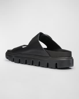 Arizona Exquisite Leather Dual-Buckle Platform Sandals