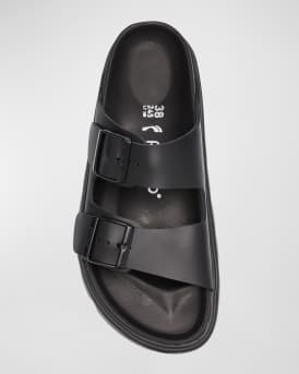 Arizona Exquisite Leather Dual-Buckle Platform Sandals