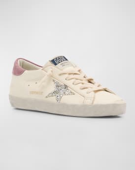 Superstar Glitter Leather Low-Top Sneakers
