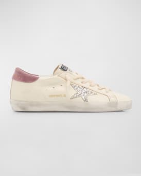 Superstar Glitter Leather Low-Top Sneakers