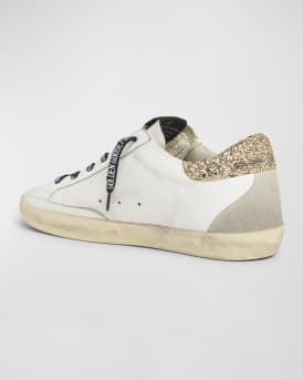 Superstar Glitter Leather Low-Top Sneakers