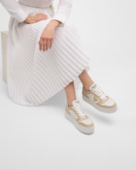 Downtown Bicolor Leather Low-Top Sneakers