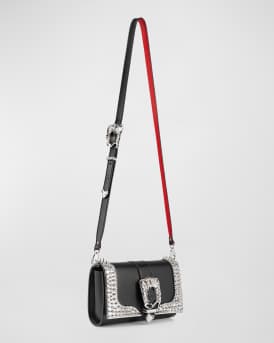Giddy Paloma Buckle Spike Leather Clutch Bag