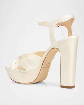 Heloise Cotton Ankle-Strap Platform Sandals