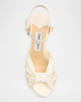 Heloise Cotton Ankle-Strap Platform Sandals