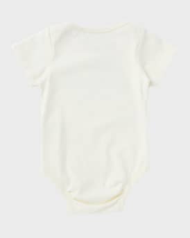 Girl's Teddy Logo-Print Bodysuit, Size 3M-2