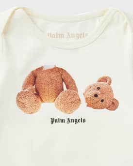 Girl's Teddy Logo-Print Bodysuit, Size 3M-2