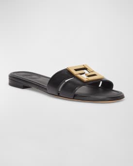 FFold Leather Flat Sandals