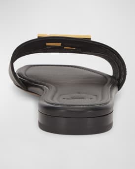 FFold Leather Flat Sandals