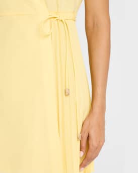 Shivon Cap-Sleeve Poplin Mini Wrap Dress