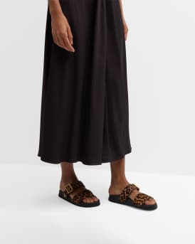 Leopard Buckle Sporty Slide Sandals