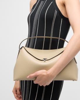 T-Lock Leather Top-Handle Bag