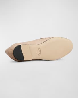 Croco Chain Slip-On Loafers