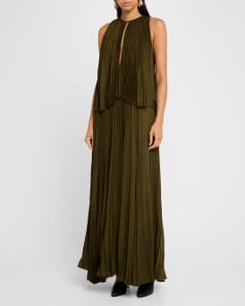 The Hallett Pleated Two-Tiered Dress