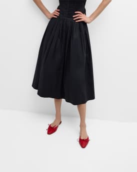 Lambskin Bow Ballerina Mules