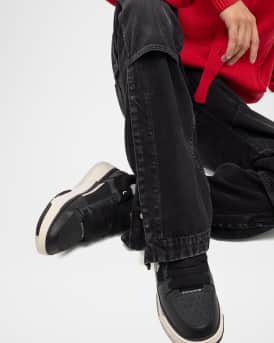 Men's MA-1 Leather & Mesh Low-Top Sneakers