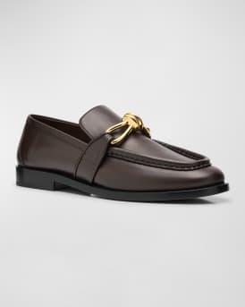 Astaire Metallic Knot Leather Loafers