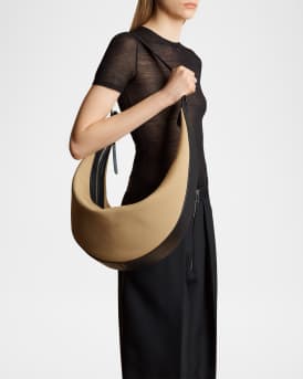 Augustina Canvas and Vegan Leather Hobo Bag