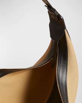 Augustina Canvas and Vegan Leather Hobo Bag