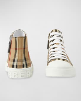 Kid's Mini Jack Check High-Top Sneakers, Baby/Toddler