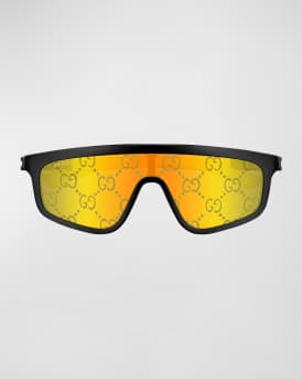 Men's GG Monogram Shield Sunglasses