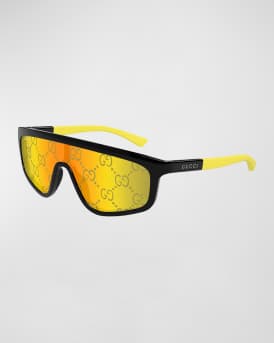 Men's GG Monogram Shield Sunglasses
