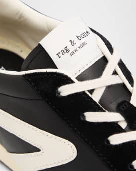 Retro Slim Mixed Leather Sneakers