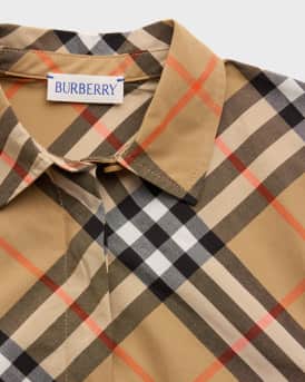 Girl's Giuletta Check-Print Shirt Dress, Size 6M-2