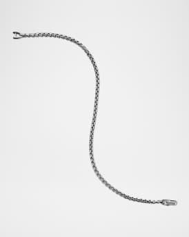 Men's Box Chain Bracelet in Silver, 2.7mm