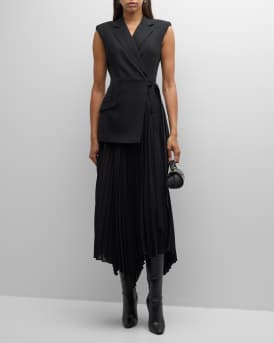 Helena Combo Blazer Sleeveless Midi Dress