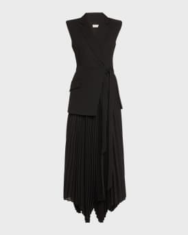 Helena Combo Blazer Sleeveless Midi Dress