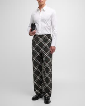Men's IP Check Elastic-Waist Pants
