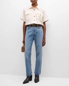 90s Pinch Waist High-Rise Straight Jeans