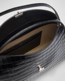 T-Lock Croc-Embossed Top-Handle Bag