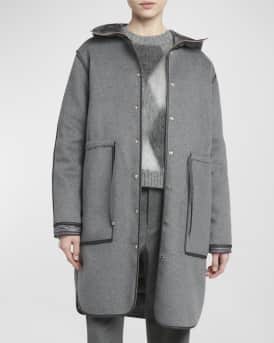 Bonrepos 3-in-1 Cashmere-Blend Long Coat 
